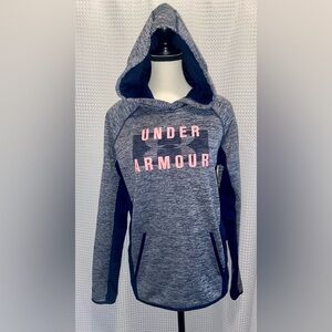 Women’s Under Armour UA storm heathered navy blue hoodie fleece lined size small